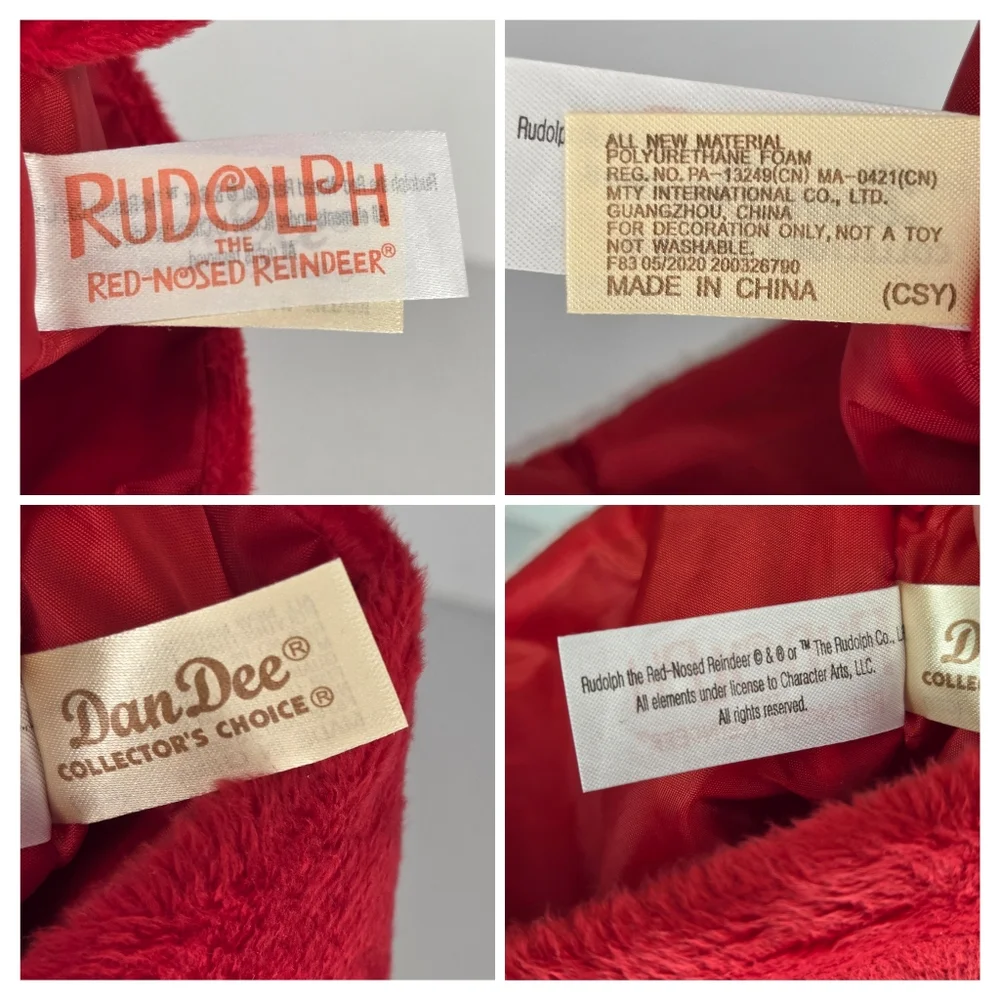 Dan Dee Rudolph The Red Nosed‎ Reindeer Christmas Stocking Embroidery